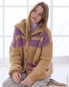 Klassieke vest met polokraag en streepmotief in Mohair di Gio | Lana Grossa
