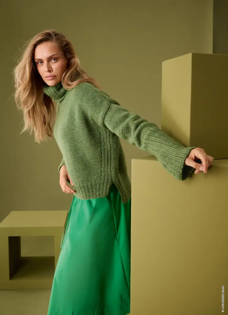Trui met rolkraag in Cool Merino Big | Lana Grossa