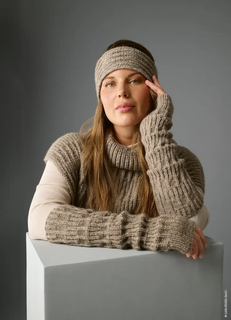 Hoofdband met fantasiesteek in Alta Moda Alpaca | Lana Grossa