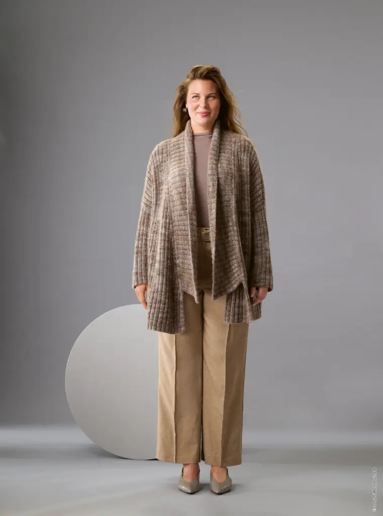 Vest met A-lijn look in Pelo Cashmere | Lana Grossa