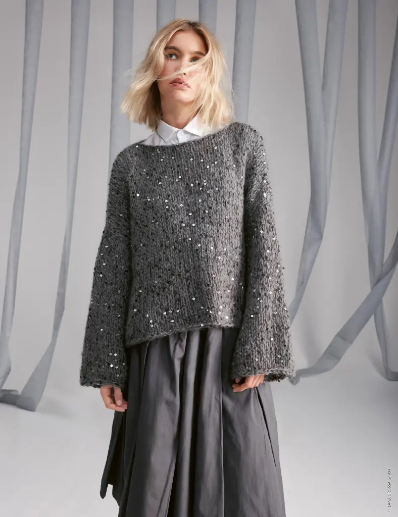 Trui met brede mouwen in Mohair di Gio & Cosmo | Lana Grossa