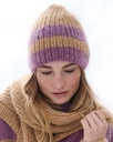 Muts met streepmotief in Mohair di Gio | Lana Grossa