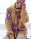 Lange sjaal met streepmotief in Mohair die Gio | Lana Grossa