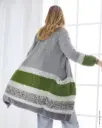 Vest met streepmotief en structuren in Brigitte 2, Orsetto, Orsetto Mouliné, Alpaca Air II & Peliiccia | Lana Grossa