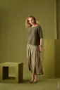 Top-down trui met korte mouwen in Orsettini | Lana Grossa
