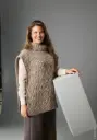 Debardeur met rolkraag en fantasiesteek in Alta Moda Alpaca | Lana Grossa