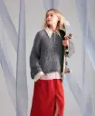 Top Down trui met patentmotief in Mohair di Gio & Cosmo | Lana Grossa