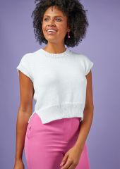 Elegante, korte t-shirt in Summerlite DK | Rowan